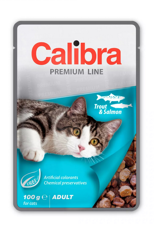 Calibra Cat kapsa Premium Adult Trout & Salmon 100g