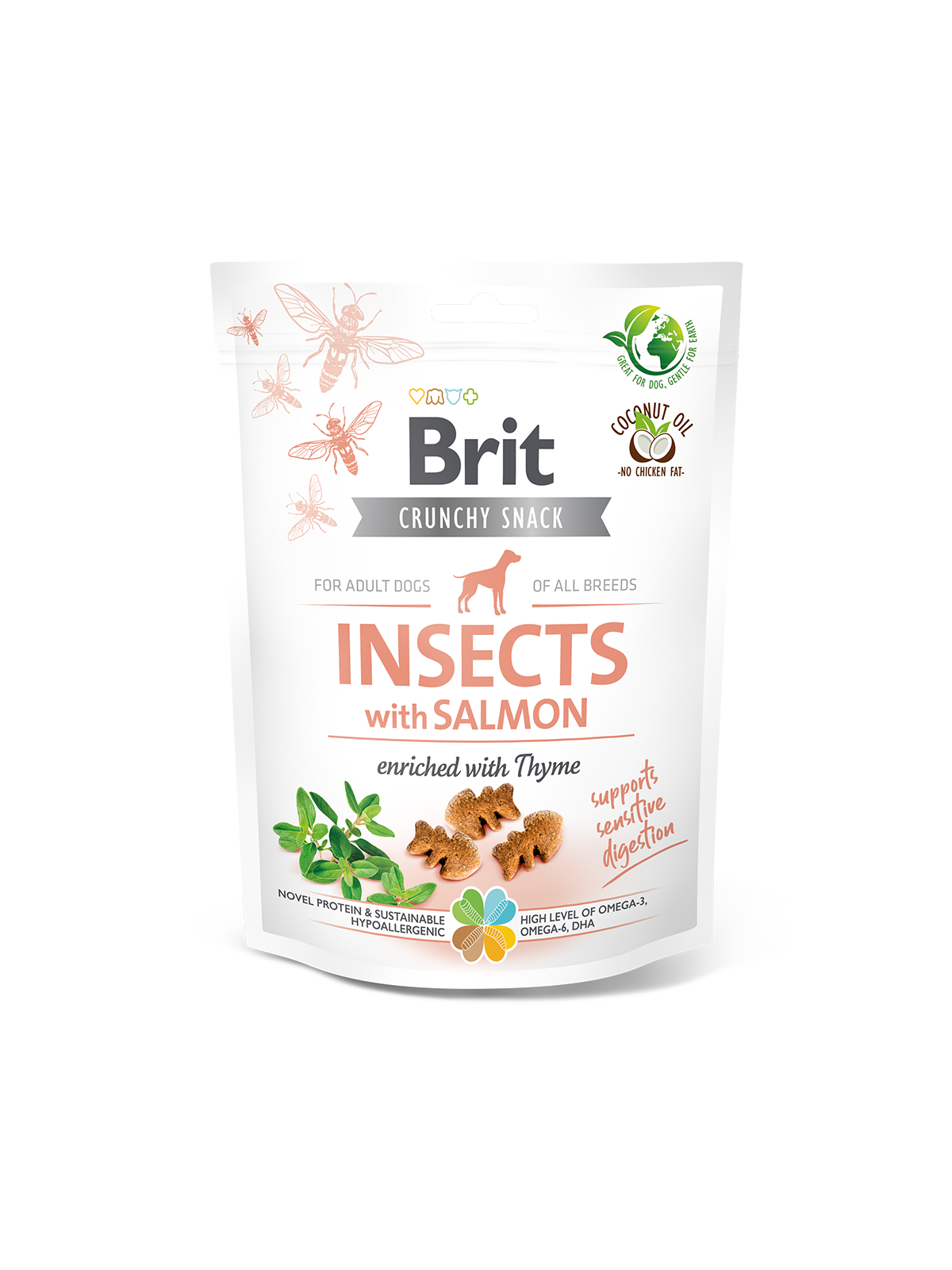 Brit Care Dog Crunchy Cracker Insect with Salmon enriched with Thyme 200 g