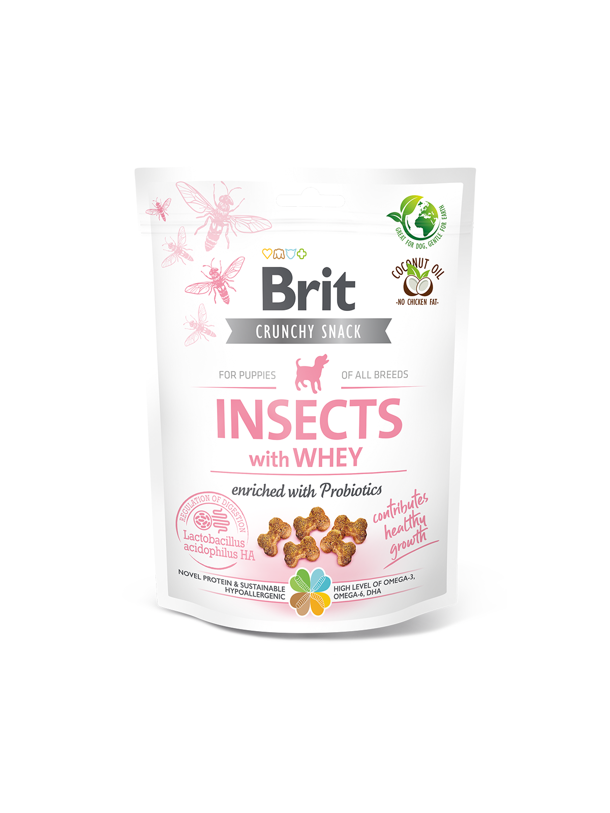Brit Care Dog Crunchy Cracker Puppy Insect with Whey enriched with Probiotics 200 g