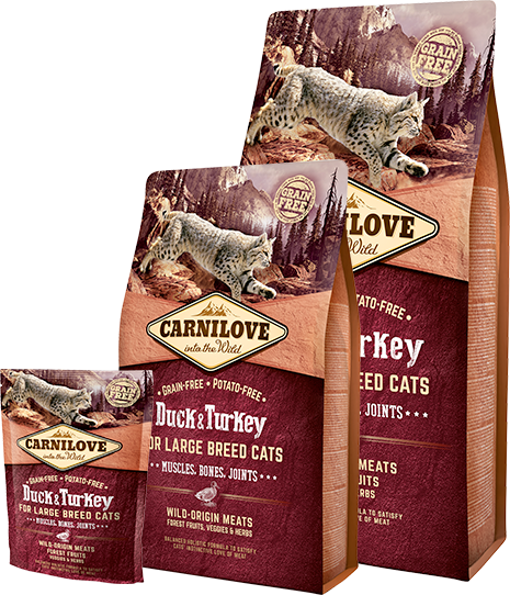 Carnilove Cat Adult Duck & Turkey Large Breed Grain Free 400g