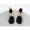 Černé visací náušnice s ručním smaltováním