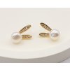 Náušnice Pearl Bunny – elegantní perly doplněné zirkonovými detaily.