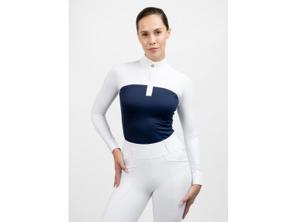 Maximilian Equestrian Era Long Sleeve Show Shirt – Navy