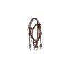 0048462 western bridle v browband basketflower tooling br00089