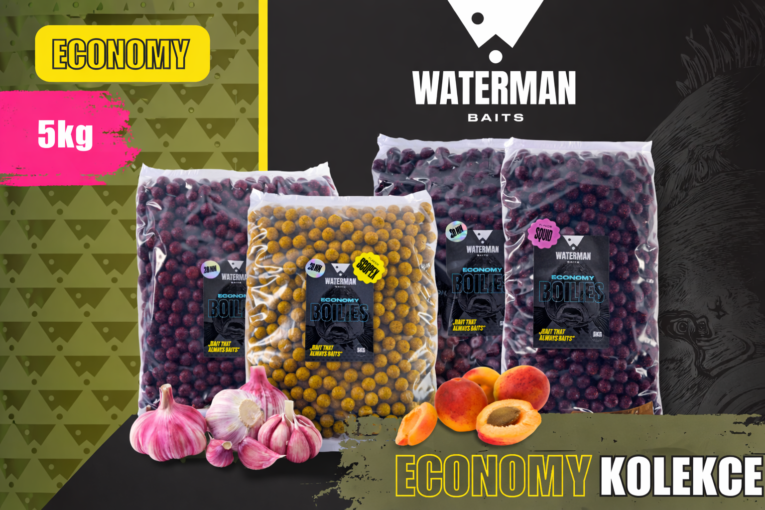 Ekonomy boilies Scopex Waterman Baits – 5kg balení