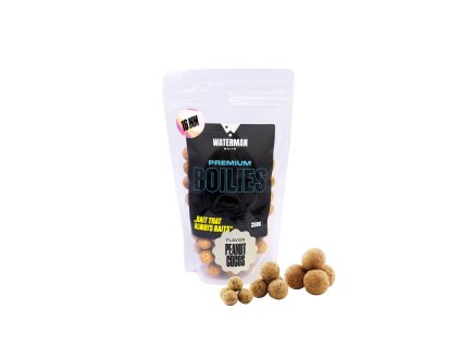 Detail boilies Peanut Cocos – řada PREMIUM Waterman Baits 250 g
