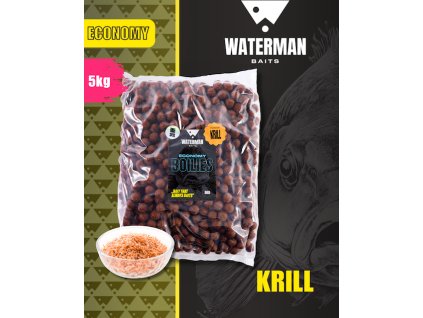 Boilies Economy KRILL 5 kg Waterman Baits – balení