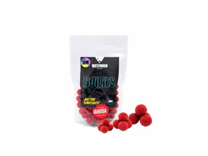 Kaprařské boilies Waterman baits jahodová příchuť