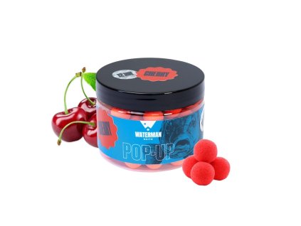 Waterman baits Pop-up boilies Cherry – sladká třešňová nástraha na kapry