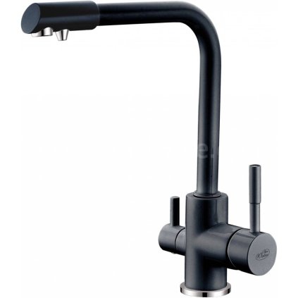 Blue Water AMANDA černá lesklá trojcestná vodovodní baterie