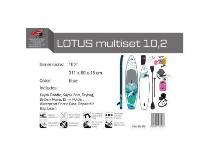 paddleboard F2 Lotus 10'2'' Multiset BLUE