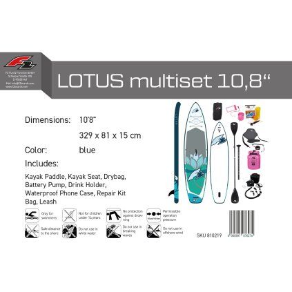 paddleboard F2 Lotus 10'8'' Multiset BLUE