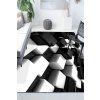 3D Koberec Black & White Cubes