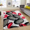 3D Koberec Black and Red Stones
