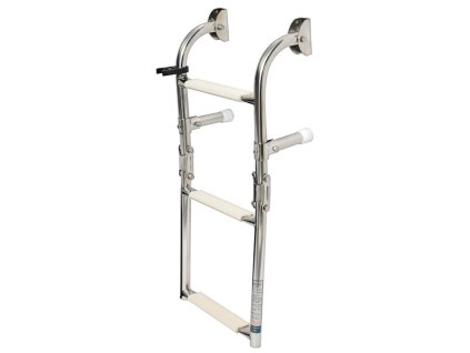 Schůdky do vody 3 stupně, bílé AISI316 skládací1