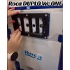 Hidden flush button compatible roca