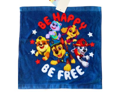 Mini ručník TLAPKOVÁ PATROLA 35x35 modrý