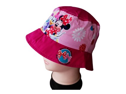 Dívčí klobouk MINNIE A DAISY růžový tmavý (Barva Růžová tmavá, Velikosti 52)