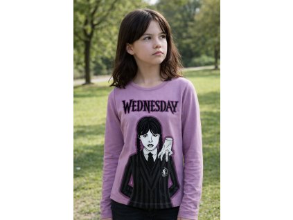 Dívčí tričko WEDNESDAY dlouhý rukáv