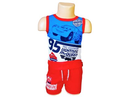 Chlapecký letní set CARS se šortkami červeno-modrý