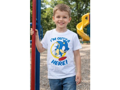 Chlapecké tričko SONIC I´m outta here krátký rukáv