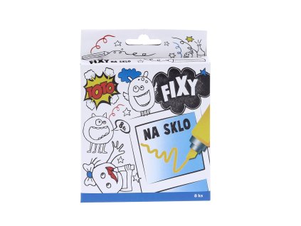 156394 fixy na sklo 8 barev