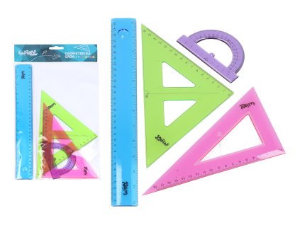 Geometrická sada PRAVÍTKA barevná