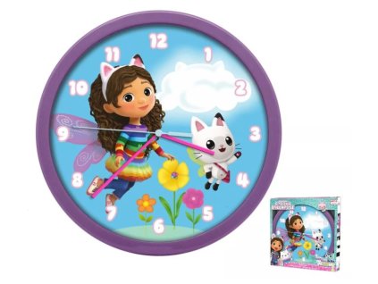Dětské nástěnné hodiny GÁBININ KOUZELNÝ DOMEK 25 cm
