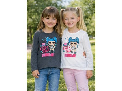 Dívčí tričko LOL planeta dlouhý rukáv