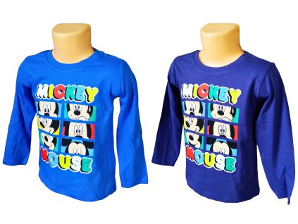 Chlapecké tričko MICKEY obličeje krátký rukáv modré