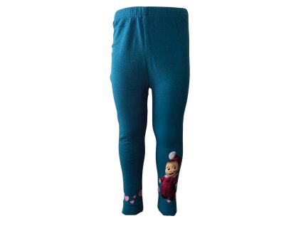 Dívčí legíny MÁŠA A MEDVĚD zima modrozelené