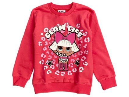 Dívčí mikina L.O.L. přes hlavu jahodová