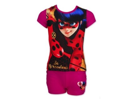 Dívčí letní set KOUZELNÁ BERUŠKA se šortkami růžový