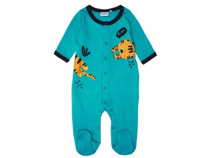 Kojenecké bavlněné dupačky TYGŘÍK tyrkysové