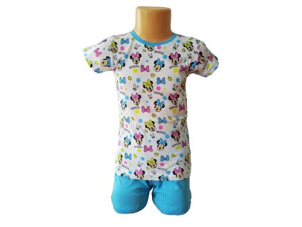 Pyžamo MINNIE všude krátké modré (Barva Modrá, Velikost 110)