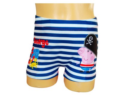 Plavky PEPPA PIG PIRÁT boxerky s proužky (Barva Červená, Velikost 92/98)