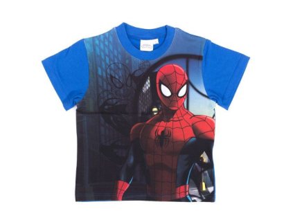 Chlapecké tričko SPIDERMAN ve střehu krátký rukáv modré