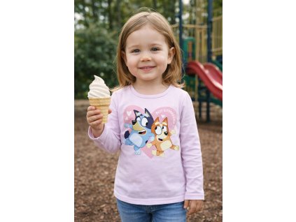 Dívčí tričko BLUEY dlouhý rukáv
