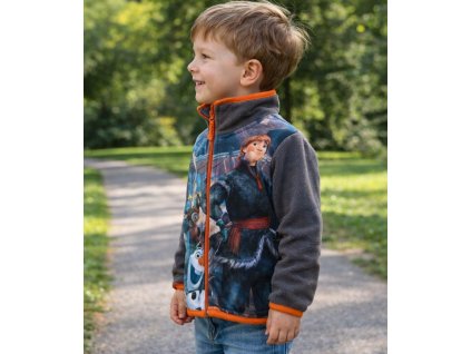 Chlapecká mikina FROZEN SVEN a OLAF na zip