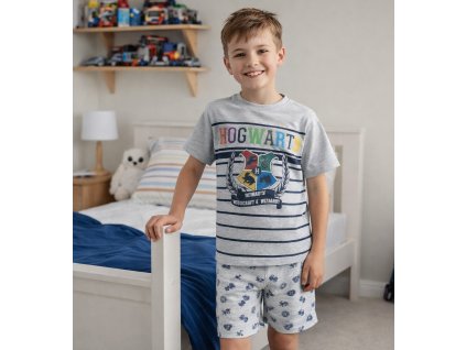 Chlapecké pyžamo HARRY POTTER krátké šedé