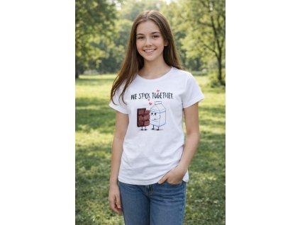 Dívčí tričko GLO-STORY together krátký rukáv