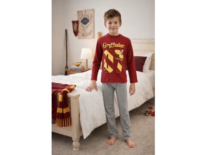 Chlapecké pyžamo HARRY POTTER červenošedé