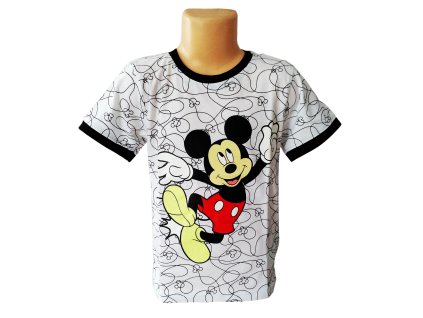 Tričko MICKEY kr.rukáv chlapecké bílé (Barva Bílá, Velikost 98)