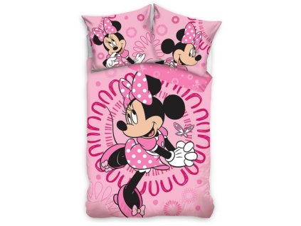 Dětské bavlněné povlečení bavlna MINNIE BÁJEČNÁ růžové 140x200