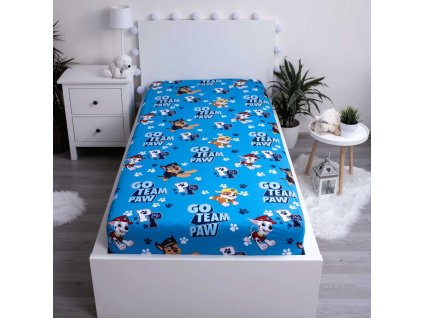 detske-prosteradlo-tlapkova-patrola-modre-90x200