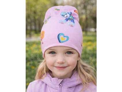 Dívčí čepice TLAPKOVÁ PATROLA SKYE A EVEREST jaro podzim