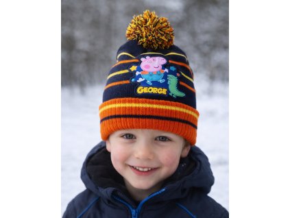Chlapecká čepice PEPPA PIG s bambulí