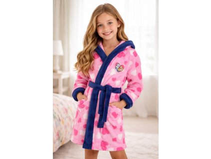 Dívčí župan TLAPKOVÁ PATROLA růžový