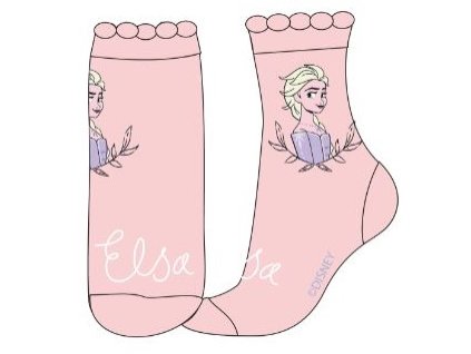 Dívčí ponožky FROZEN ELSA single růžové