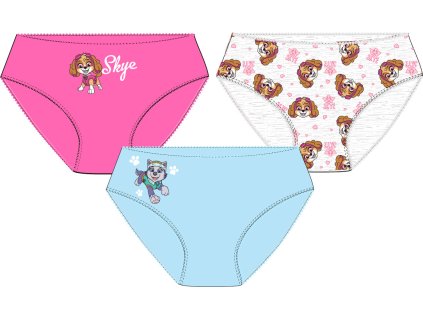 Dívčí kalhotky TLAPKOVÁ PATROLA Skye a Everest 3 pack